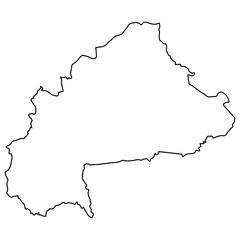 Outline Map Burkina Faso, Burkina Faso map country West Africa