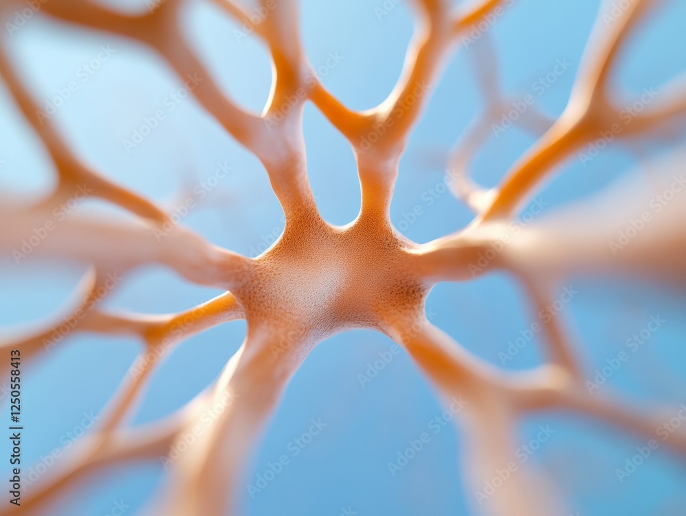 Poster fluid organic network biodesign visualization of underground root system - scientific for eco-tech i