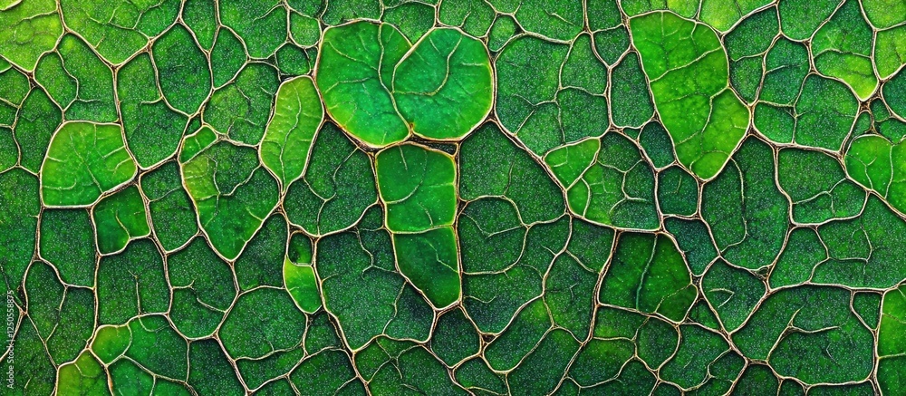 Poster macro close-up of vibrant green leaf texture pattern ideal for spring backgrounds and nature-themed 