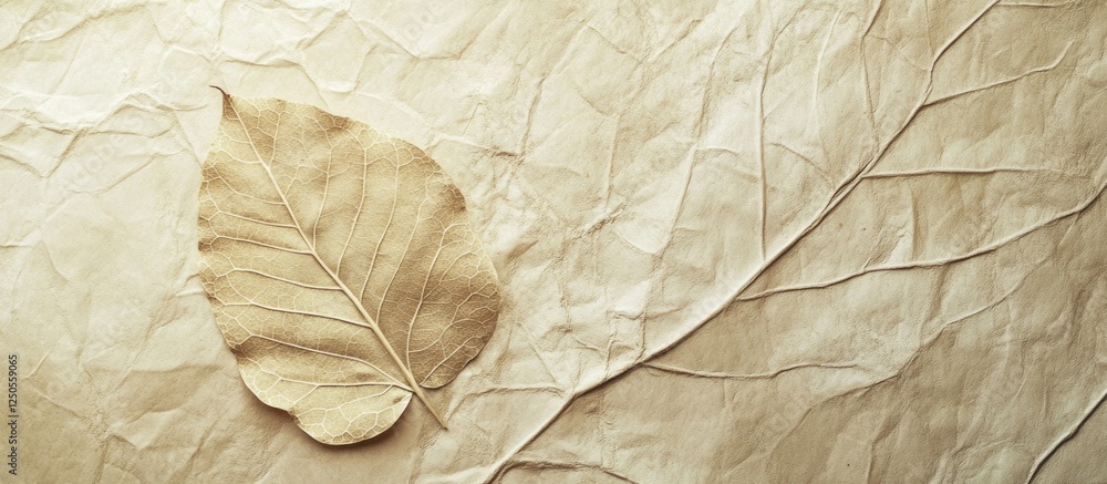 Aufkleber vintage leaf paper wall texture with intricate details creating an organic and rustic background ide