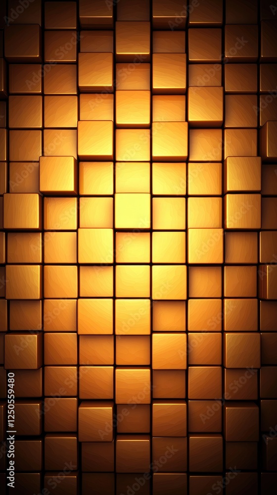 Aufkleber dynamic geometric patterns digital design abstract art golden tones close-up visual composition