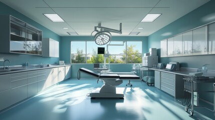 Consultation in advanced medicine a professional view of a gigapixel healthcare center