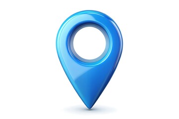 3d blue map pointer