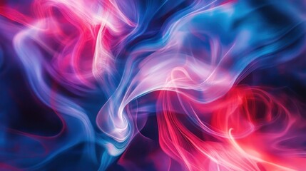 Abstract Waves of Light: A Mesmerizing Blend of Pink and Blue Hues