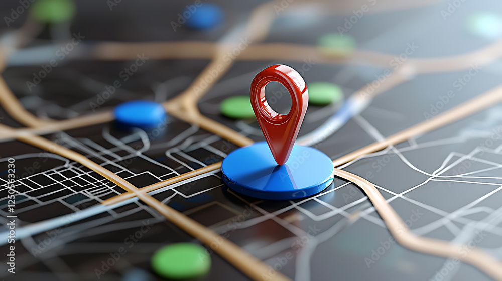 Aufkleber navigating the future interactive map location technology urban environment digital content aerial v