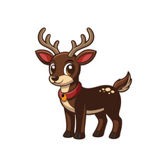 a cute reindeer vector illustration .