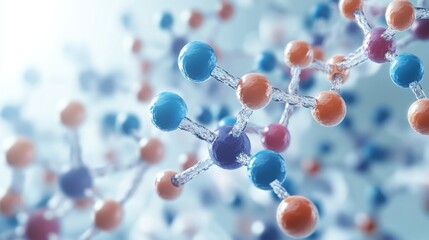 Modeling proteins with visible alpha in scientific research laboratory academic publication bioinformatics structural biology