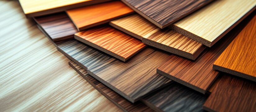 Melamine Faced Blockboard Samples Displaying Various Wood Grain Patterns and Finishes for Interior Design and Furniture &igrave;&nbsp;&oelig;&igrave;ž&lsquo;.