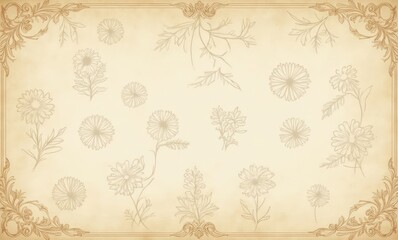 Vintage floral background design with soft hues