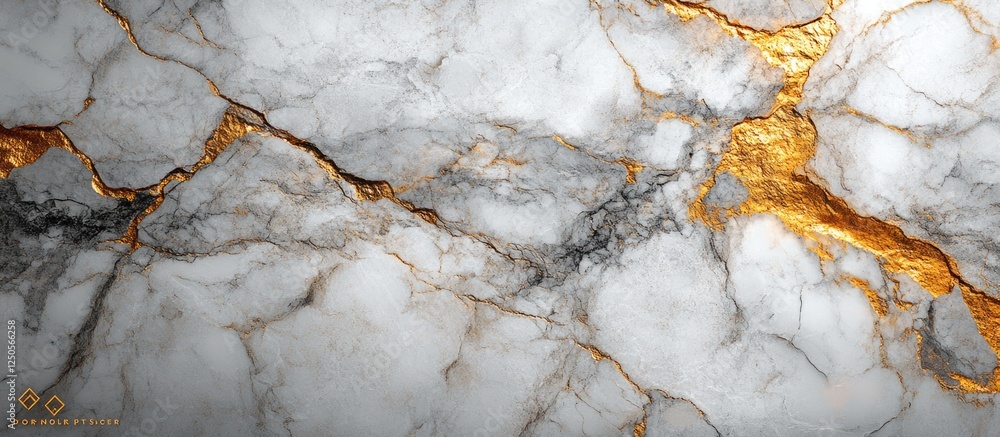 Poster elegant high-resolution marble texture background with golden veins and intricate patterns for luxur