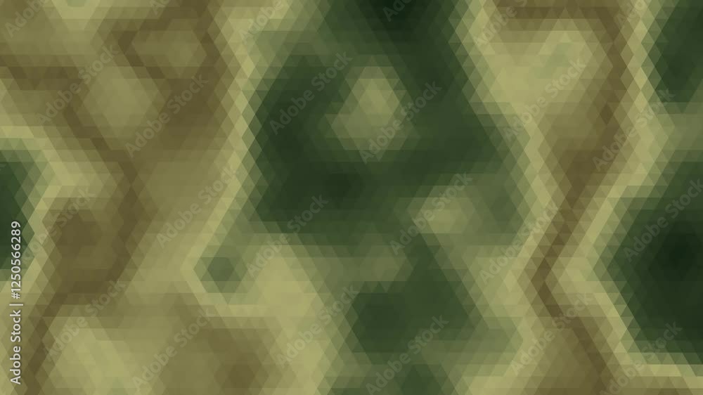 Poster Gradient mosaic abstract topographic map animation background, seamless loop