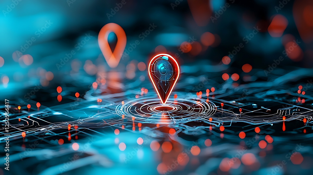 Poster mapping future technologies digital navigation points in a virtual environment