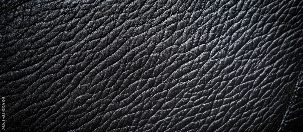 Poster elegant black leather texture background with intricate patterns and gradients ideal for stylish des