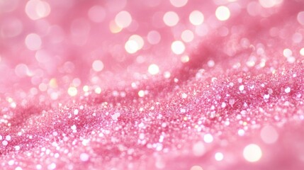 Captivating pink glitter bokeh lights studio advertising visuals dreamy atmosphere close-up delicate pink glitter bokeh for stunning ads