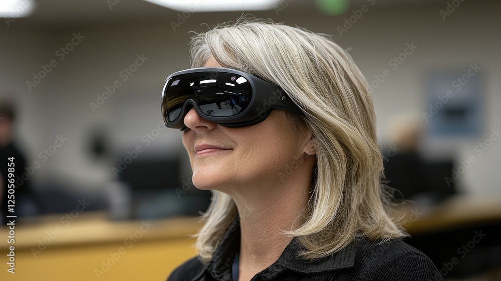 Aufkleber exploring innovative augmented reality glasses in a dynamic office environment technology showcase p