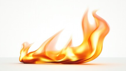 Flat flame icon symbolizing energy, designed with a transparent background for versatile use, ideal for digital applications or branding.