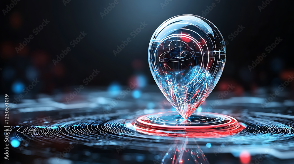 Poster futuristic data visualization digital realm 3d graphic abstract environment close-up view technology