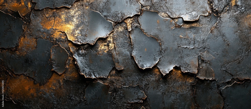 Aufkleber textured metal surface with peeling paint and rust patterns showcasing an abstract design. ideal for