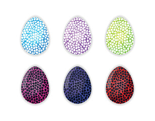 Vibrant Mosaic Easter Egg Collection