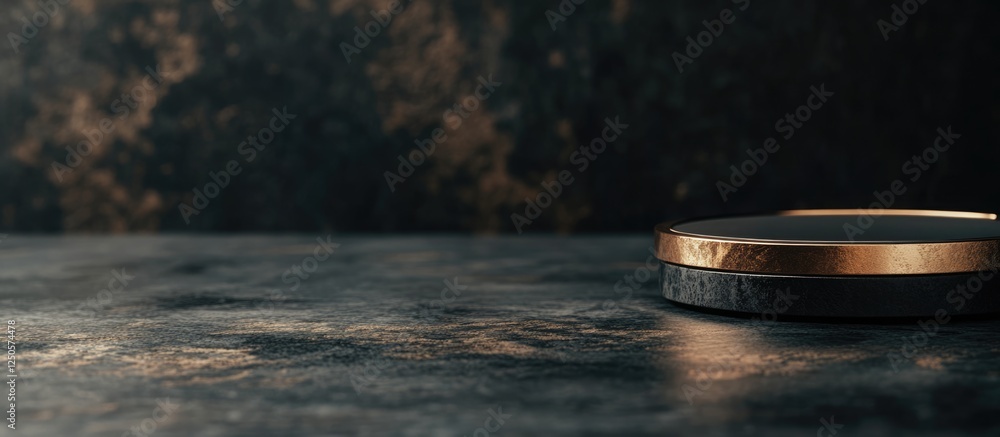 Aufkleber macro shot of elegant clock on table with room for custom text in creative design