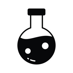 Icon of a chemical flask symbolizing medical research and testing