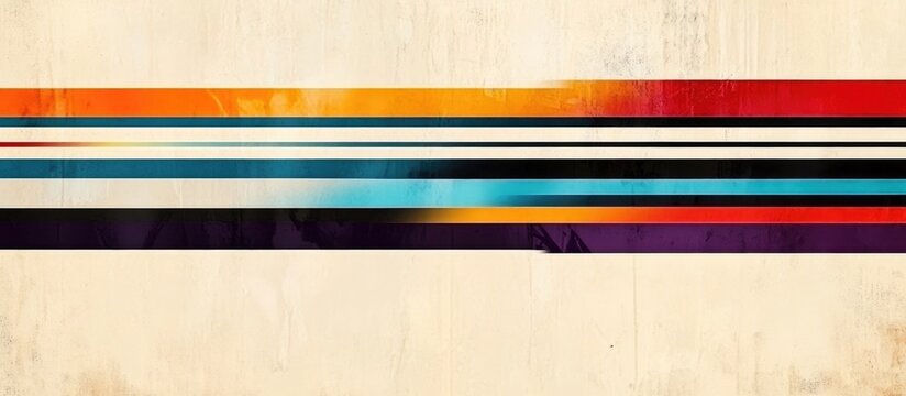 Vibrant minimalist abstract design featuring colorful lines with ample space for custom text or branding in a simple background. - Powered by Adobe