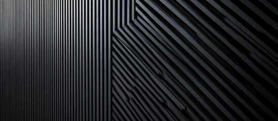 Minimalist black angled line wall design with ample blank space for text and modern visual appeal