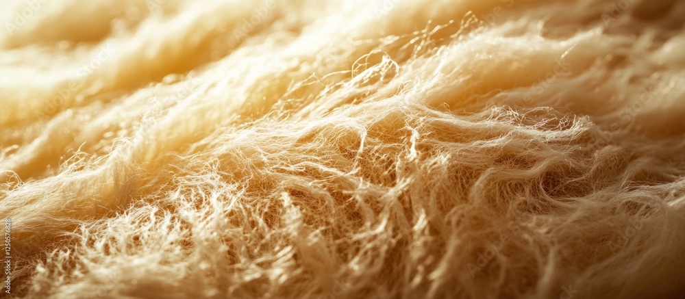 Poster macro shot of soft cotton towel texture showcasing intricate fibers and plush detail for fabric and 