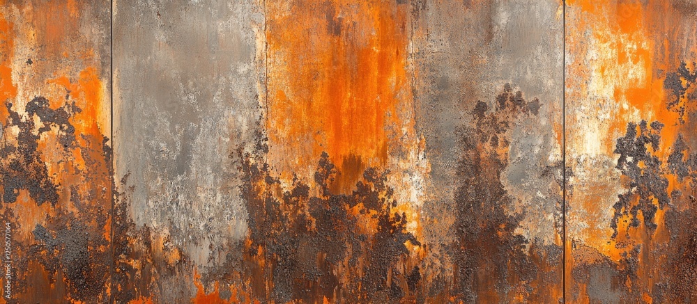 Poster abstract metal rust texture on steel surface showcasing intricate patterns and colors ideal for back