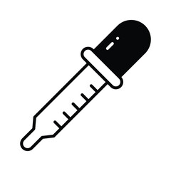 Modern icon of dropper, pipette dropper, medicine dropper vector