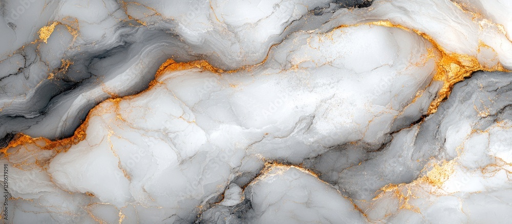 Poster high resolution marble texture background with elegant pattern featuring grey, white, and gold veini