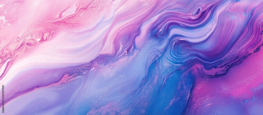 Poster elegant abstract marble texture in soft pink and blue tones with room for custom text overlay