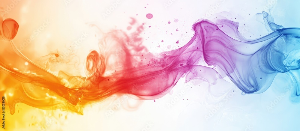 Aufkleber colorful abstract smoke wavy background with soft focus effect creating a dreamy and vibrant atmosph