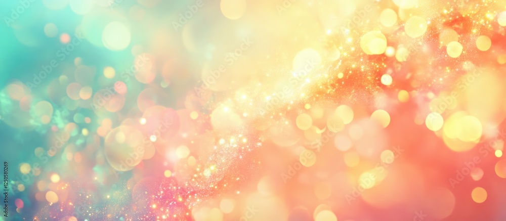 Poster vibrant multi colored bokeh light effect background for creative projects