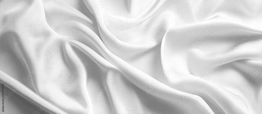 Poster luxury white artificial leather texture background with smooth fabric folds for high-quality design 