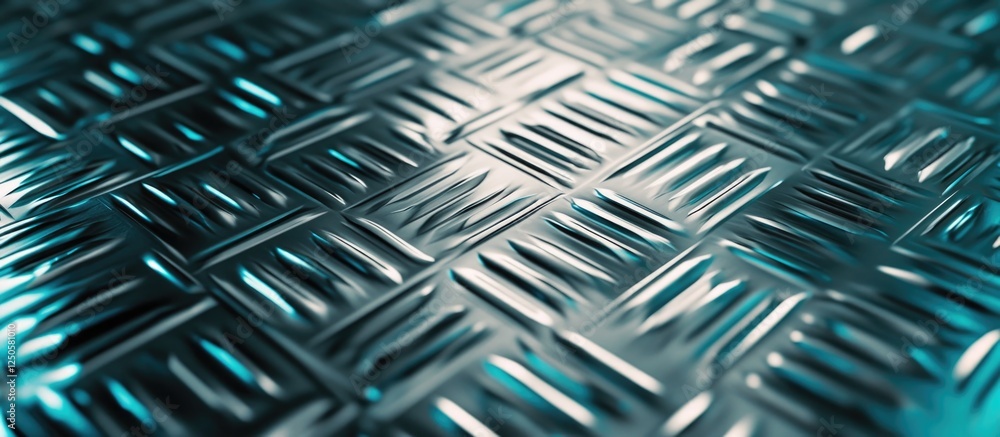 Poster textured metallic background with embossed patterns and reflective surfaces for industrial and desig
