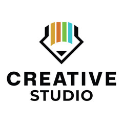 creative studio flat minimalist logo design