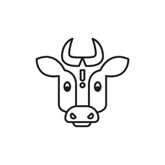Hindu bull icon with traditional features representing sacred symbolism