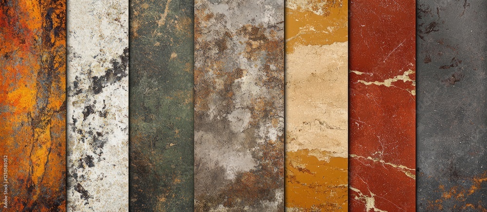 Aufkleber rustic multicolored digital wall tile design for home interior decor and artwork with textured patte