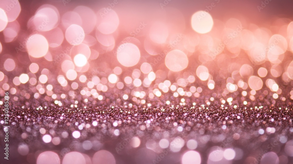 Poster creating soft pink bokeh lights with glitter particles studio digital art soft lighting artistic vis