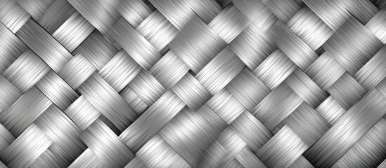 Fototapeta premium Woven metallic steel plate surface creating a textured background with a shiny appearance for industrial and design use.