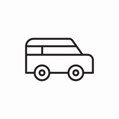 Family passenger car icon vector sign