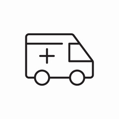 Emergency ambulance vehicle icon vector sign