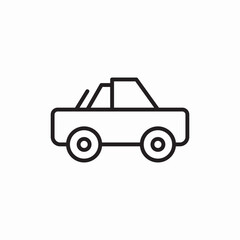 Small city car icon vector sign