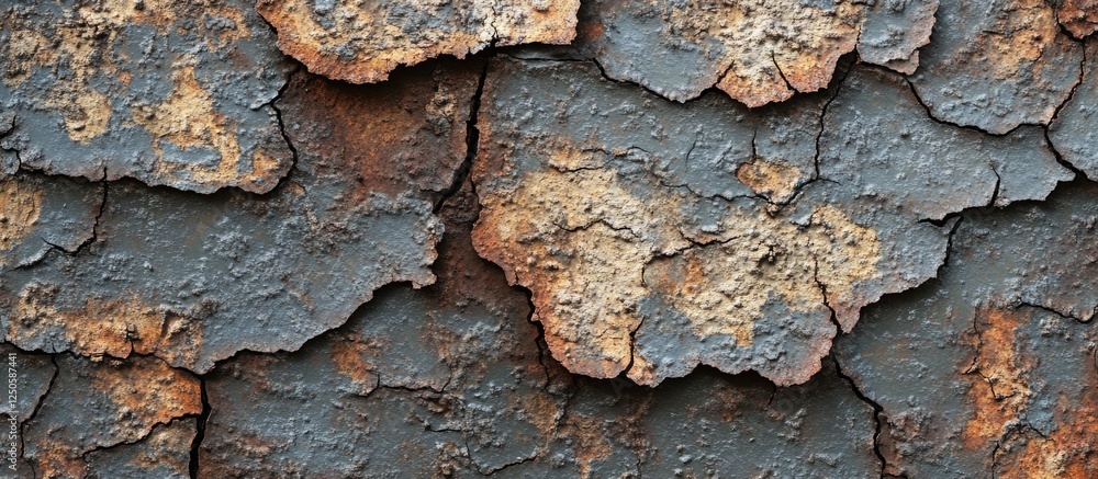 Aufkleber rusty metal background featuring scratches and cracks ideal for various design projects and textures