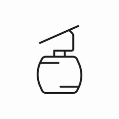 Mountain cable car funicular icon vector sign