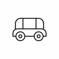 Small utility vehicle icon vector sign