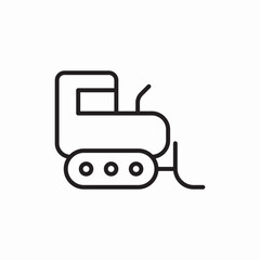 Construction excavator machine icon vector sign