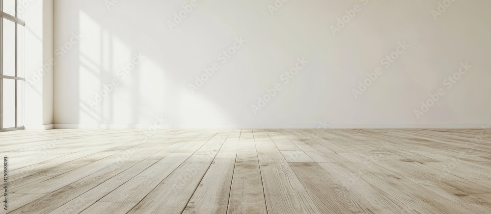 Poster light wooden parquet floor texture with natural light and ample empty space for customizable text or