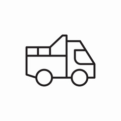 Delivery pickup truck icon vector sign